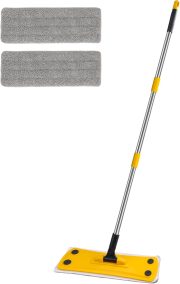 Flat Mops for Floor Cleaning with Long Handle, Home Floor Cleaning Tool Mop for Wood/Tile/Laminate/Marble