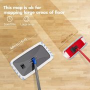 Extra Large Microfiber Mop for Floor Cleaning, 16“ Flat Mop with 5 Pad for Wet & Dry Use, Dust Mop for Hardwood Laminate Tile Ceramic, 1 Cleaning Scraper Included-Blue - Image 2