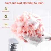 Luffa Loofah Sponge Shower Loofahs 50g Shower Bath Sponges Exfoliating Mesh Pouf Mesh Balls for Body Wash Back Scrubber Bathroom Men Women Soft Scrubber Cleaning Bathing Accessories Tool (4Colors) - Image 2