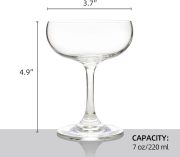 Champagne Glasses Set of 12 Crystal Cocktail Glasses with Short Stem, Martini Glasses - 7 oz - Image 2