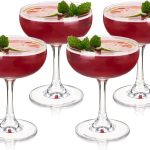 Glass, Martini Glasses for Cocktail Party, Perfect for Espresso Martini, Manhattan, Champagne, Elegant 7 oz Glassware for Home Bars, Wedding Gifts, Margarita Glasses Set of 4