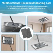 Wall Cleaner Mop with Long Handle, Wall Dust Cleaning Mop for Washing Walls with 2 Microfiber Reusable Pads,Floor Dry Wet Dust Mops for Wall Washer, Floor,Ceiling Cleaner - Image 2