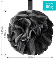 Bath Loofah Shower Sponge Body Back Scrubber Soft Mesh Shower Puffs Exfoliating Loofa for Women & Men Bath Accessories Cleaning Tool (Pack of 4 60G Loofah, Dark Elf) - Image 2