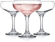 Glasses, 9.5 oz Vintage Martini Glass Set 6 Pcs, Unique Margarita Glass, Classic Cocktail Glassware, Bar Drinking Glasses Set for Cocktail, Wine, Champagne, Espresso & Gift