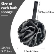 10 Pack Bath Sponge Shower Loofahs 40g,Mesh Pouf Bath Scrunchies Body Wash Puff,Body Scrubber Exfoliating Bath Sponge for Women and Men - Image 2