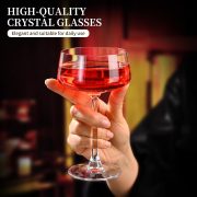 Martini Glasses Set of 6, 9oz  Glasses, Hand Blown Crystal Cocktail Glasses for Espresso Martini, Manhattan,Home Bar,Gift Set - Image 2