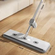 Microfiber Mop Large Flat Mops for Floor Cleaning 4 Reusable Washable mop Pads Hardwood Cleaning System Wet and Dust Mop with 61 in Long Stainless Steel Handle - Image 2