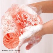 Loofah Sponge Shower Loofahs 70g Bath Sponges Mesh Balls 4 Colors for Body Scrubber Exfoliator Wash Back Scrubber Bathroom Men Women - 4 Pack Scrubbers Cleaning Bathing Accessories - Image 2