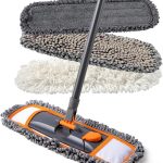 Mops for Floor Cleaning with 3 Different Washable Pads and Extendable 55” Long Handle, Multifunction Dust Mop for Hardwood,Marble,Tile Floor Mopping,Orange