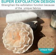 Super Exfoliating Home Spa Weave Loofah Shower Sponge Pouf Mesh Brush - Bath Spa Puff Scrubber Ball - Face Body Poof - Rich Foams Bubble（4.7" Each） Pack of 4 - Image 2